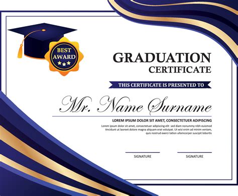 Graduation Certificate Template | FreeVectors