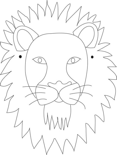 African Lion Face Coloring Sheet Coloring Pages