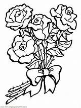 Roses And Ribbon Flower Coloring Page  Kids Play Color sketch template