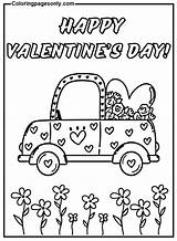 Valentine Car Coloring Page  Free Printable Pages sketch template