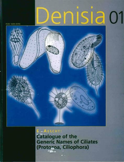 (PDF) Catalogue of the generic names of ciliates (Protozoa, Ciliophora)