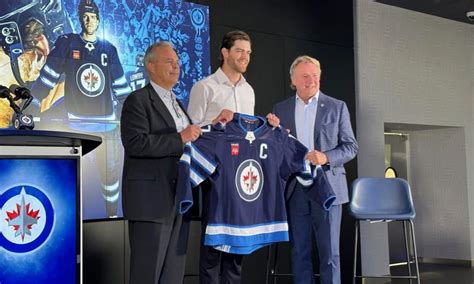 Winnipeg Jets introductory press conference naming Adam Lowry as new ...