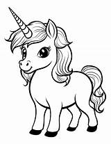 Coloring Pages Free Unicorn sketch template