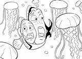 Finding Nemo Coloring Cute Fish  Pages sketch template