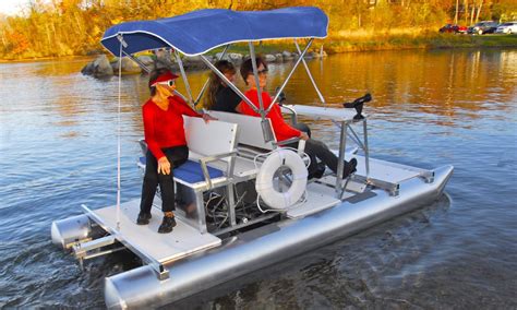 Aqua Cycle II Pontoon Paddle Boat | Pond King — Pond King, Inc.