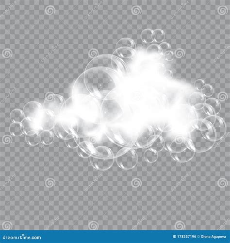 Bath Foam Soap With Bubbles Isolated Vector Illustration On Transparent ...