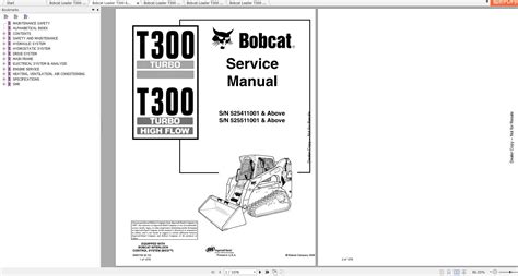 Bobcat Compact Track Loader T300 Service Manuals | Auto Repair Manual Forum - Heavy Equipment ...