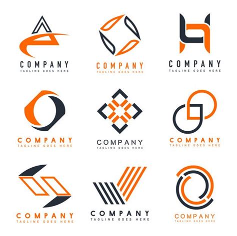 Free Vector | Set of company logo design ideas vector | Company logo ...