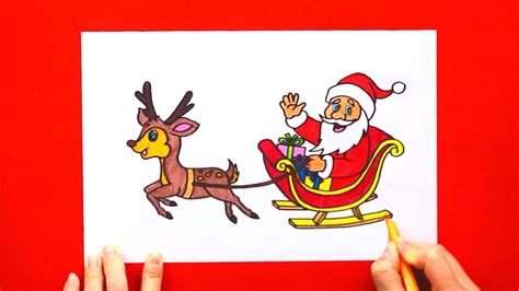 How to draw Santa's Sleigh - YouTube