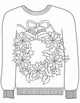 Printable Christmas Sweater coloring Page  Download Print Or Color sketch template