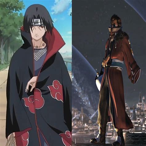 Itachi Uchiha has the same voice actor as Auron from FFX, and also holds left arm the same way ...