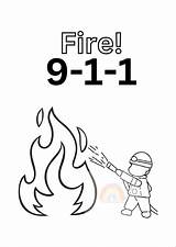Community Helpers Fire Prevention Safety Week Coloring Sheet For Kids  sketch template