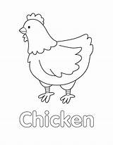 Chicken Coloring Page  Little Bee Family sketch template