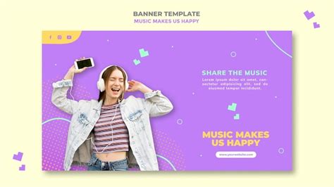 Free PSD | Music concept banner template