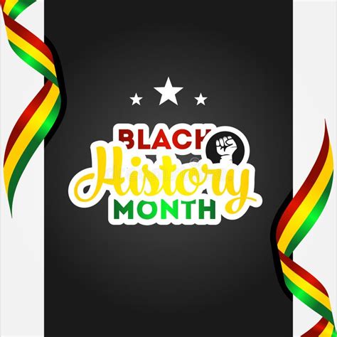 Black History Month Vector Design for Banner or Background Stock Vector ...