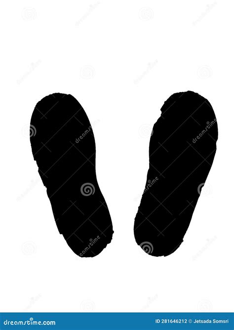 A Silhouette of Black Shoes. Stock Vector - Illustration of head, hand ...