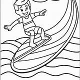 Surfing Coloring Page · Creative Fabrica sketch template