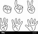 Counting Finger Clipart sketch template