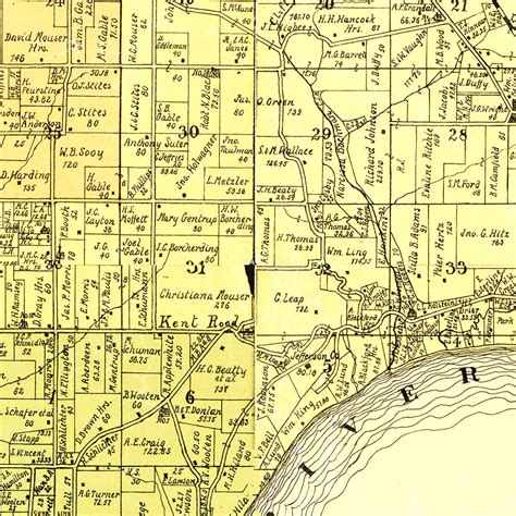 Vintage Map of Jefferson County, Indiana 1900 by Ted's Vintage Art