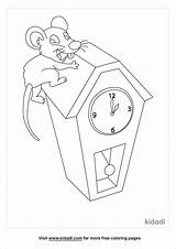 Free Hickory Dickory Dock Coloring Page  Printables Kidadl sketch template