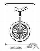 Unicycle Coloring Page sketch template