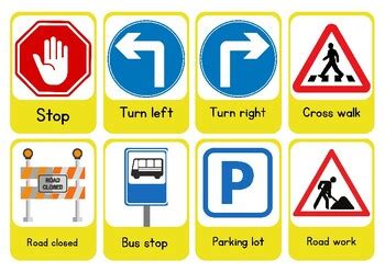 Flash cards - road signs by Coin boutique | TPT