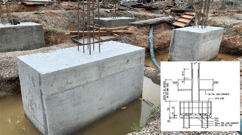 Construction: Pile Cap Building Ground Foundation Concrete Works, Pile Cap Concrete Casting ...