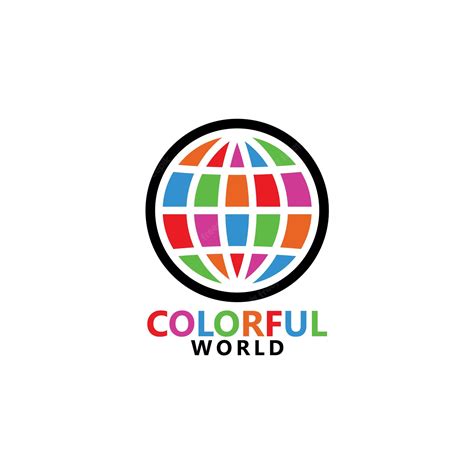 Premium Vector | Colorful world logo template design vector, emblem ...