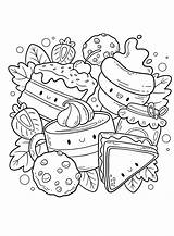 Kwaii food coloring Pages  Free Printable Coloring sketch template