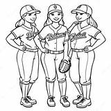 Charming Softball Team Coloring Page  Pagescom sketch template