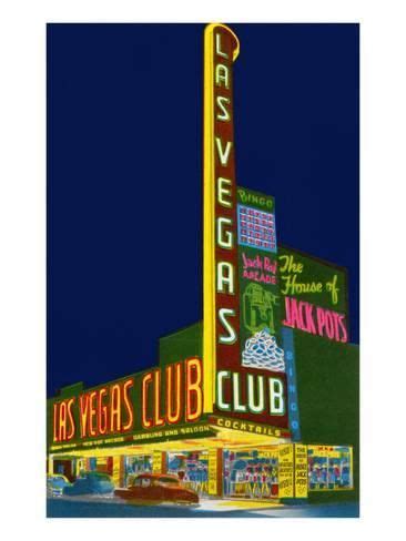 'Neon Signs, Las Vegas Club, Las Vegas, Nevada' Art Print | Art.com | Vegas clubs, Las vegas ...