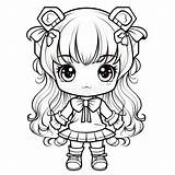Chibi Coloring Pages Stock Illustrations – 188  sketch template