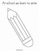 At School We Learn To write Coloring Page  Twisty Noodle sketch template