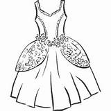 Ball Gown Coloring Page For Girls Printable Free sketch template