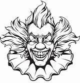 Collection Of Scary Clown Coloring Pages  Free Printable sketch template