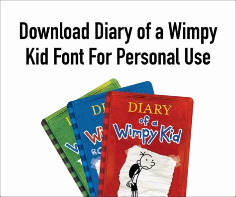 Download Diary Of A Wimpy Kid Font For Personal Use – 2024