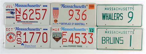 Lot Detail - LOT OF 22: MASSACHUSETTS RECENT RARE LICENSE PLATES.