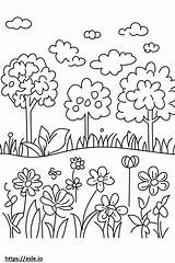 Spring preschool For coloring sketch template