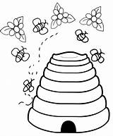 Seven Fun And Cute Beehive Coloring Pages  sketch template
