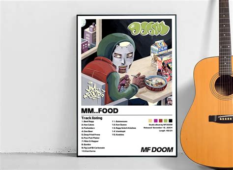 MF DOOM Mm..food Minimalist Album Cover Poster Music - Etsy