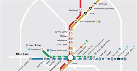 Atlanta Marta Rail Map | Tourist Map Of English