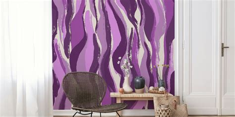 Purple Tiger Pattern Wallpaper - Buy Online | Happywall