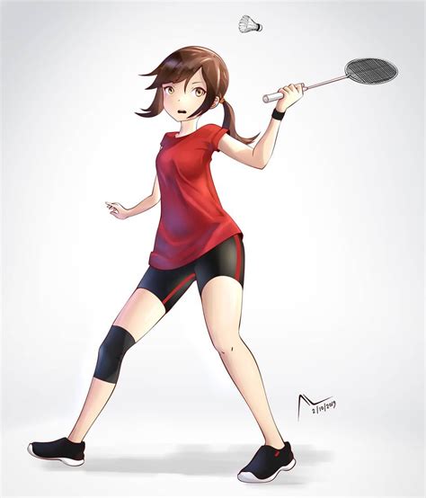 OC playing badminton #likeforfollow #followme #followback #paintoolsai #illustration #anime # ...