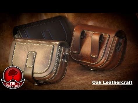 Making Leather Belt Pouch / Patterns - YouTube