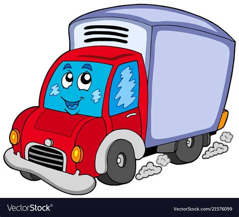 Cute delivery car Royalty Free Vector Image - VectorStock | Car vector ...