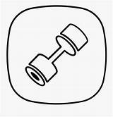 Dumbbell Coloring Page  Line Art Free Transparent Clipart ClipartKey sketch template