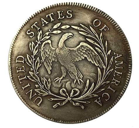 Rare Antique USA United States 1796 Liberty Silver Color Dollar Coin ...