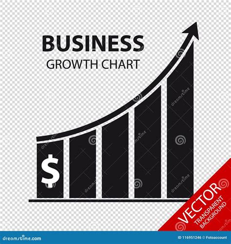 Business Growth Chart - Vector Illustration - Isolated on Transparent Background Stock Vector ...