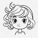 Curly Hair Coloring Page sketch template