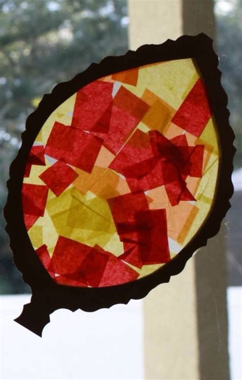 Leaf sun catcher | Fall crafts for kids, Fall crafts for toddlers, Fall crafts